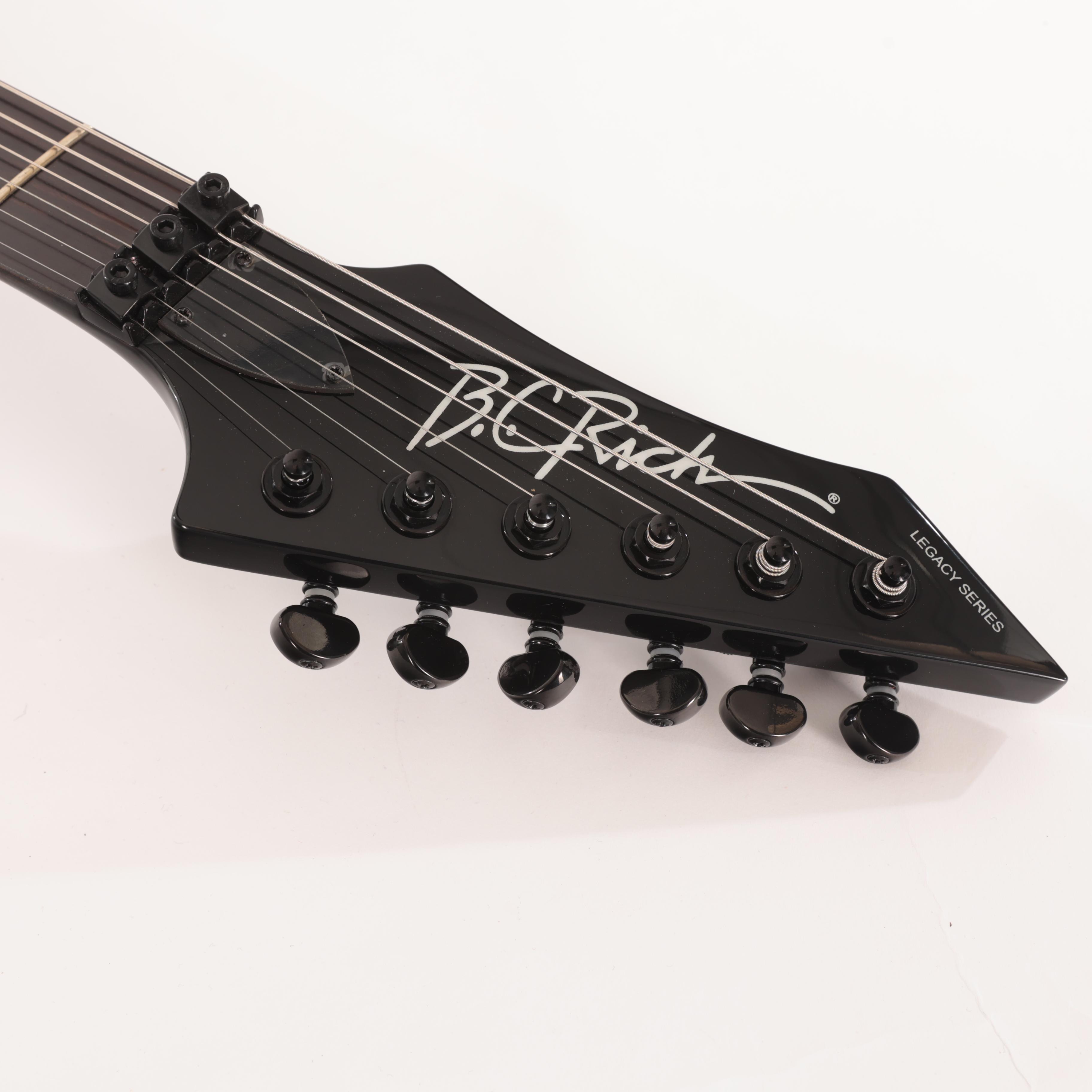 BC Rich Warlock Legacy Floyd Rose Guitar in Black Crackle